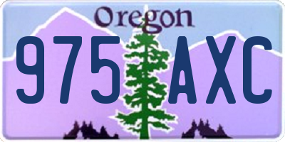 OR license plate 975AXC
