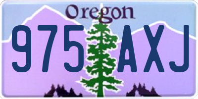 OR license plate 975AXJ
