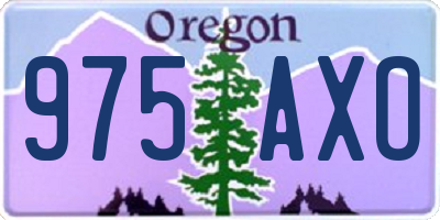 OR license plate 975AXO