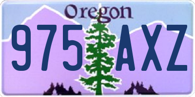 OR license plate 975AXZ