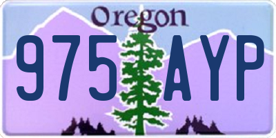 OR license plate 975AYP