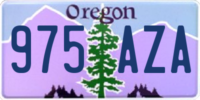 OR license plate 975AZA