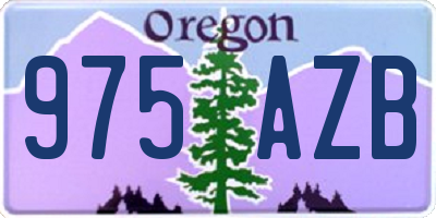OR license plate 975AZB