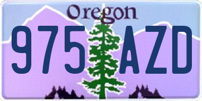 OR license plate 975AZD