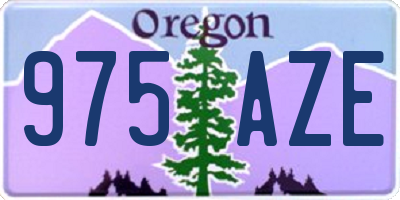 OR license plate 975AZE