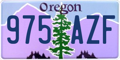 OR license plate 975AZF