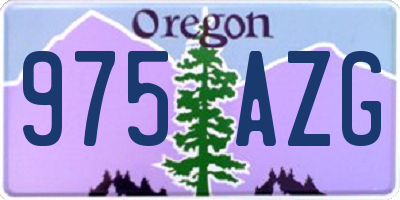 OR license plate 975AZG