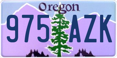 OR license plate 975AZK