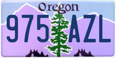 OR license plate 975AZL