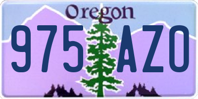 OR license plate 975AZO