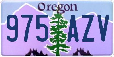 OR license plate 975AZV