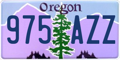 OR license plate 975AZZ