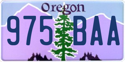 OR license plate 975BAA