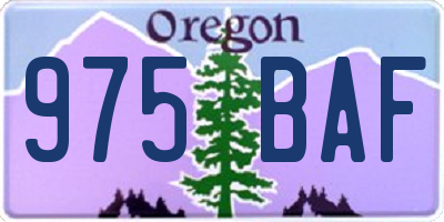 OR license plate 975BAF