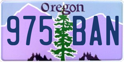 OR license plate 975BAN
