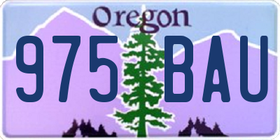 OR license plate 975BAU