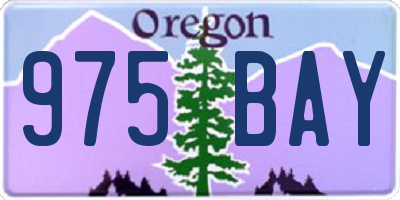 OR license plate 975BAY