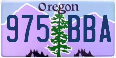 OR license plate 975BBA