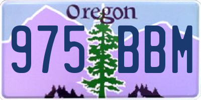 OR license plate 975BBM