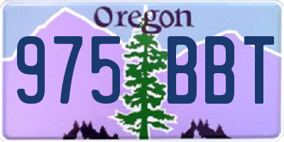 OR license plate 975BBT
