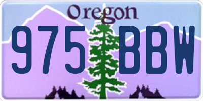 OR license plate 975BBW