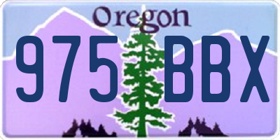 OR license plate 975BBX