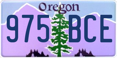 OR license plate 975BCE