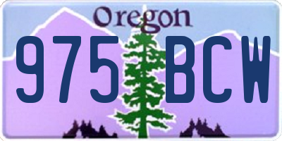 OR license plate 975BCW