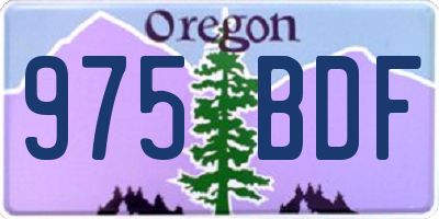 OR license plate 975BDF