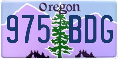 OR license plate 975BDG