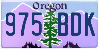 OR license plate 975BDK