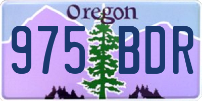 OR license plate 975BDR