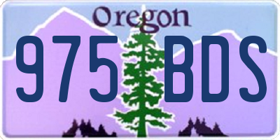OR license plate 975BDS