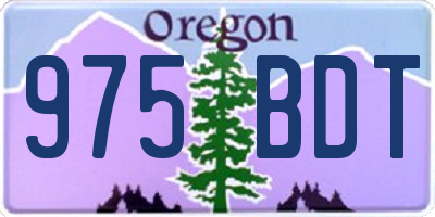 OR license plate 975BDT