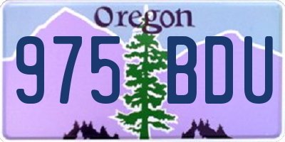 OR license plate 975BDU