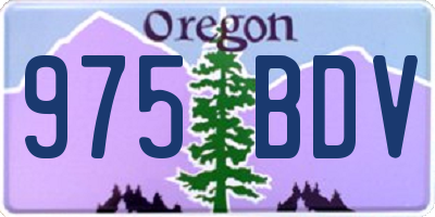 OR license plate 975BDV