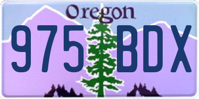 OR license plate 975BDX