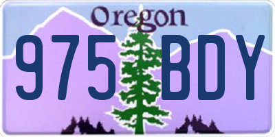 OR license plate 975BDY