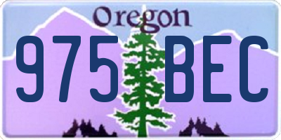 OR license plate 975BEC
