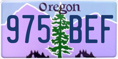 OR license plate 975BEF