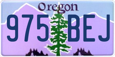 OR license plate 975BEJ