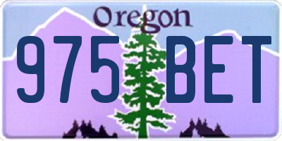 OR license plate 975BET