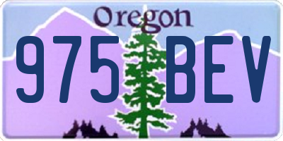 OR license plate 975BEV