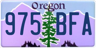 OR license plate 975BFA