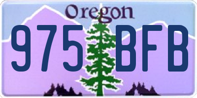 OR license plate 975BFB