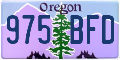 OR license plate 975BFD