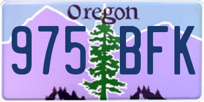 OR license plate 975BFK