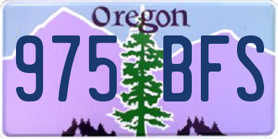OR license plate 975BFS
