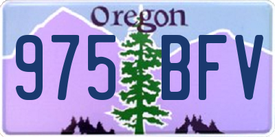 OR license plate 975BFV