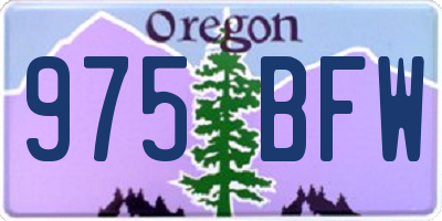 OR license plate 975BFW